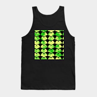 Ginkgo Leaves Green and Yellow on Black 5748 Tank Top